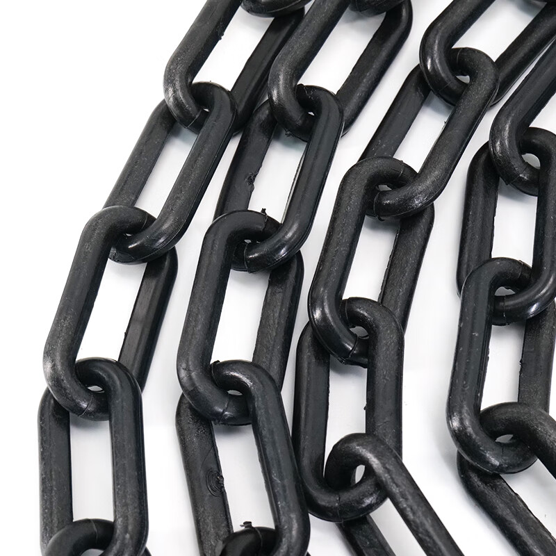 冰禹 隔离墩链条 BYxx-19 工程塑料 10mm 黑色 5米 1根高清大图