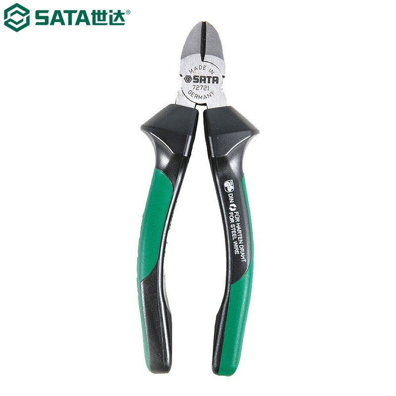 世达(SATA)G系列 进口斜嘴钳斜口钳偏口钳子钢丝剪线断线钳72721(7英寸)高清大图