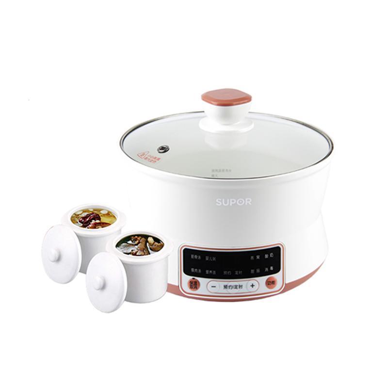 苏泊尔supordz16yc6隔水电炖盅白瓷炖锅16升智能预约自动煲粥