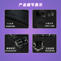 久爱SM道具床上绑带捆绑束缚套装手拍手脚铐成人情趣性爱用品玩具毛绒皮二十件套红色(盒装)
