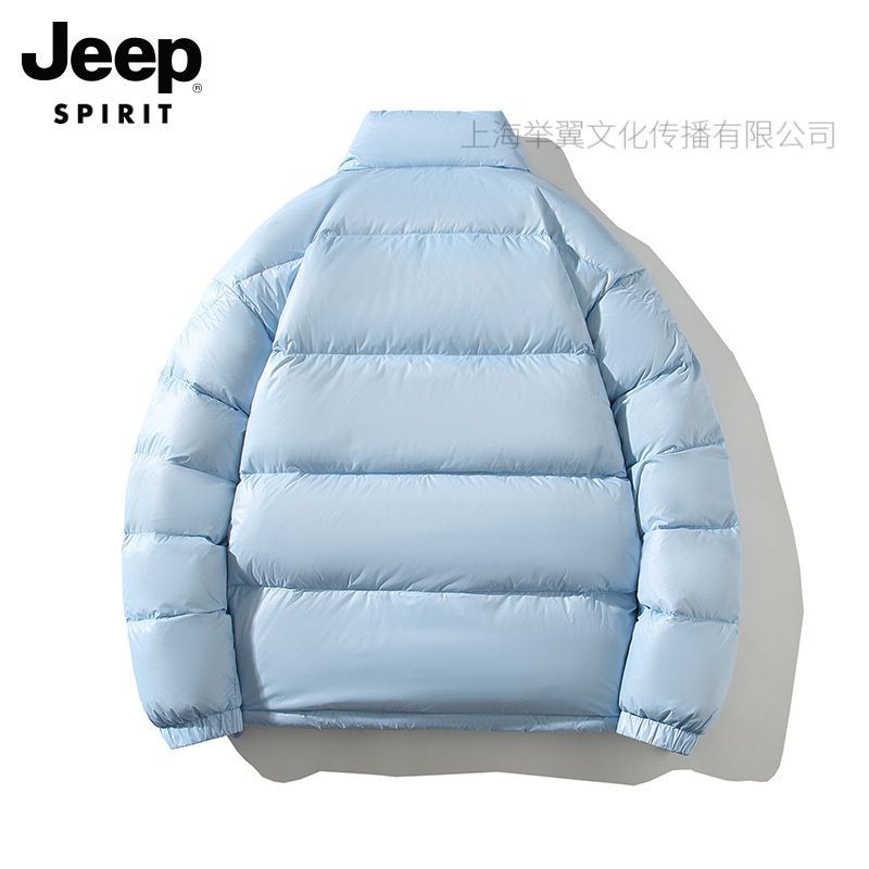 JEEP SPIRIT新款情侣羽绒服防风多袋大码时尚休闲男女羽绒外套