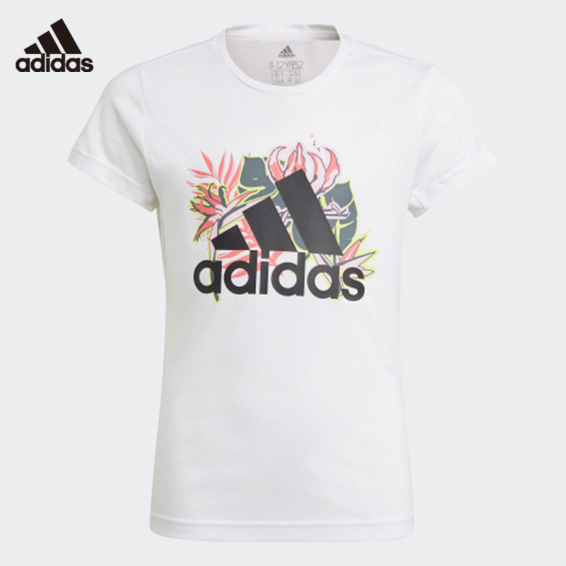 Adidas阿迪达斯 童装 2021夏季新款 大童装训练运动短袖T恤GM8376