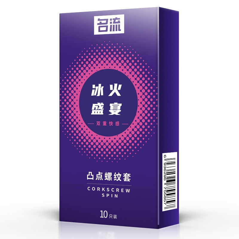名流避孕套10只装冰火盛宴凸点螺纹大颗粒安全套超薄款带刺狼牙棒套套子男用保险套中号夫妻房事性生活用品男用成人情趣计生用品高清大图