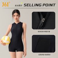 361°泳衣女专业训练连体平角游泳衣透气快干温泉保守显瘦女士泳衣竞速