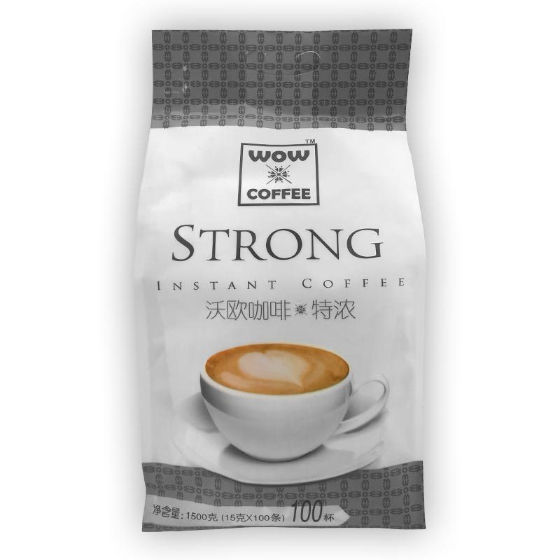 [苏宁超市]沃欧咖啡(WOW COFFEE) 特浓即溶咖啡1500g(15g*100条) 速溶系列