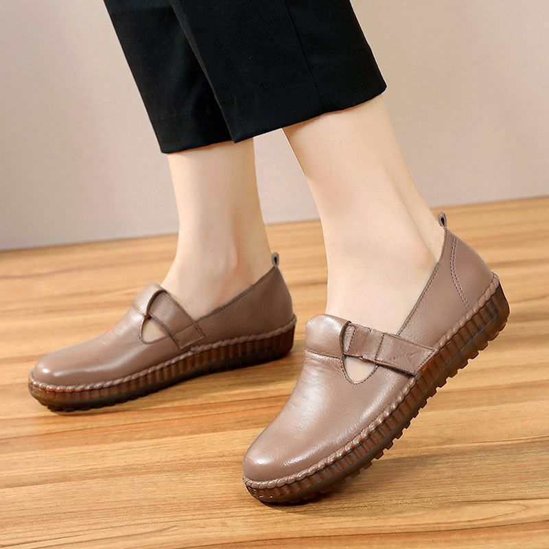 牛筋软底中年妈妈鞋夏季软底久站不累鞋子女百搭女士鞋老人鞋黑色35