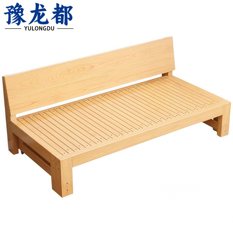 豫龙都 实木沙发床 187cm 张高清大图