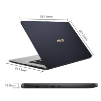 华硕(ASUS)A505 15.6英寸轻薄学生商务笔记本电脑AMD® 锐龙™ R3-2200U 8GB 256GB固态硬盘 定制集显