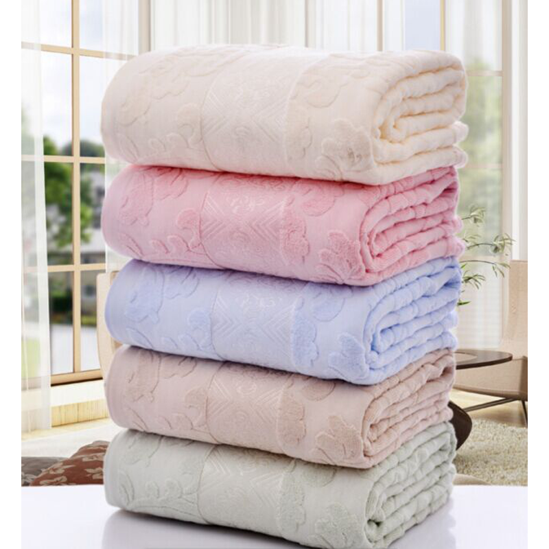 精选恒源祥2gu2247提花毛巾被180cm220cm颜色随机