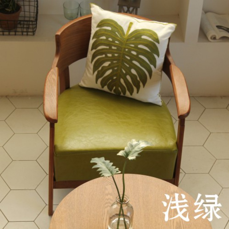 甜品奶茶店桌椅组合简约休闲休息区蛋糕店咖啡西餐厅洽谈卡座沙发 浅绿色官方标配