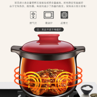 苏泊尔(SUPOR)砂锅陶瓷锅 煲汤锅煮粥锅 养生瓦罐炖煮锅 石锅煎药壶 燃气灶炖盅 6.0L TB60H1 深汤煲