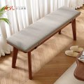 苏宁 质凡 北欧全实木长条带软包实木凳 140*30*45cm颜色备注