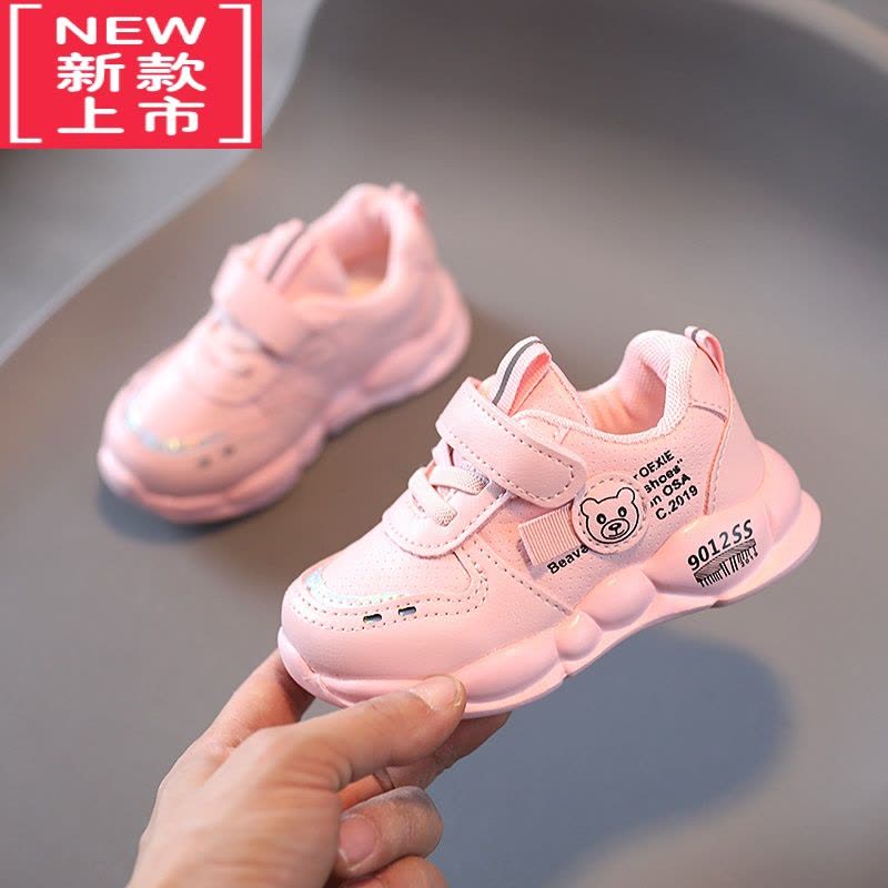 可莉允婴儿鞋童鞋一岁半女宝秋冬棉鞋1-3-5岁软底加绒运动鞋男童学步鞋2图片