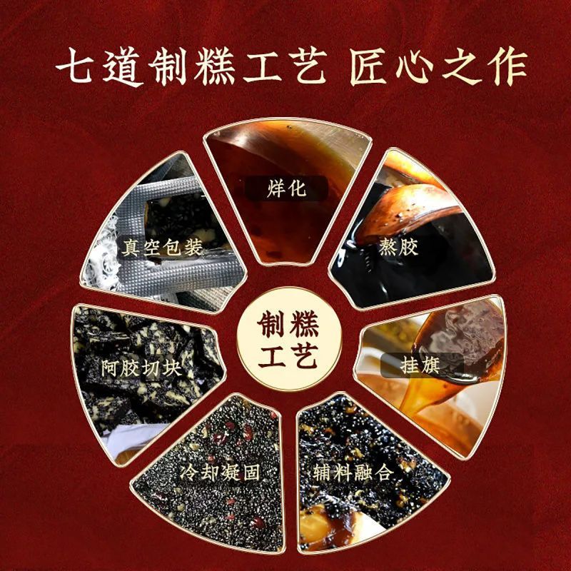 福牌阿胶即食手工阿胶糕360g山东特产正品阿胶礼盒纯滋补固元糕