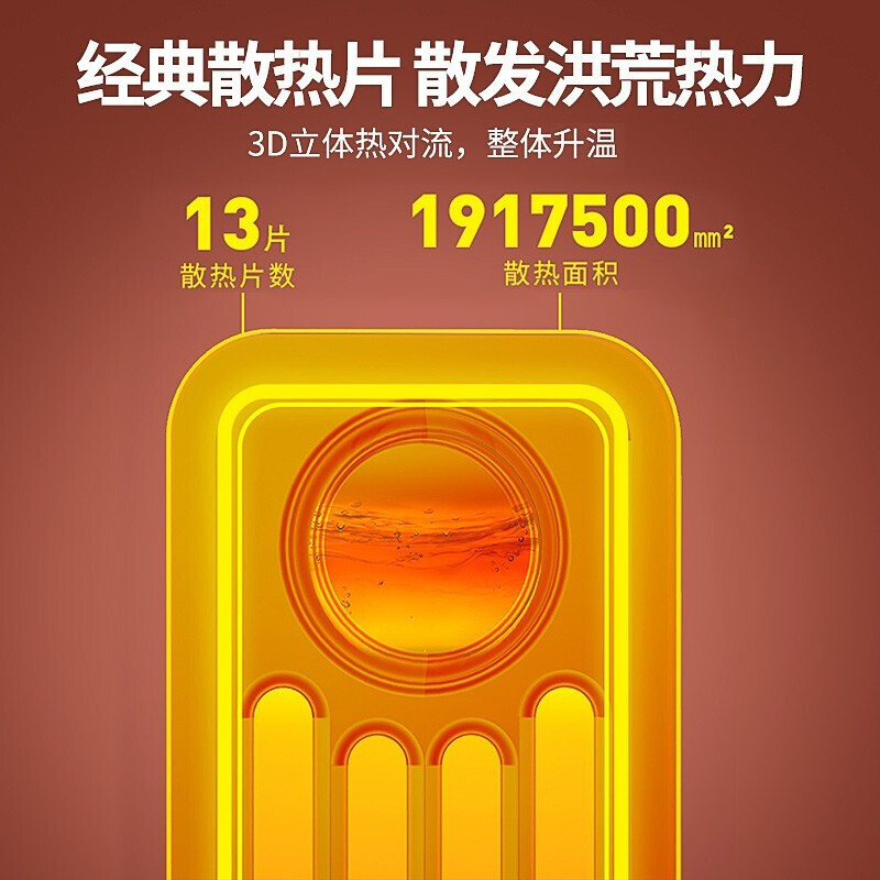先锋(SINGFUN)取暖器油汀家用节能省电电暖器烤火炉电暖气片13片全屋快速升温电热油汀 DYT-Z10