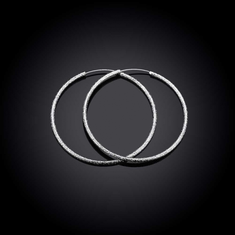 Women silver plated earring镀925纯银时尚夸张耳圈耳环耳饰E042