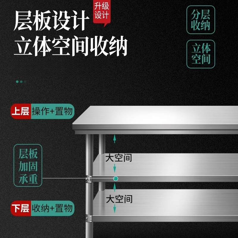 帝德龙工作台操作台置物架GT4 1800*600*800mm高清大图