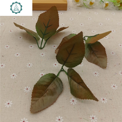 仿真叶子树叶花环材料圣诞DIY手工制作材料包盆景装饰仿真叶子 封后 款式820片一包DIY仿真材料