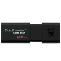 金士顿(Kingston)DT100G3 128GB USB 3.0 U盘 黑色 128G 高速大容量U盘