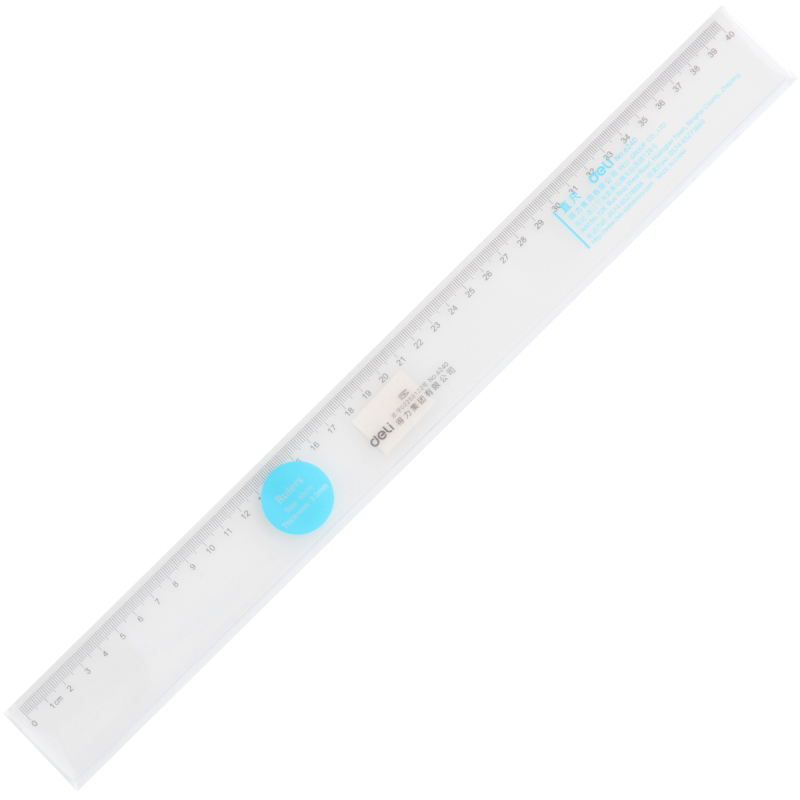 得力(deli) 塑料直尺学生尺子文具绘图 40cm 6240