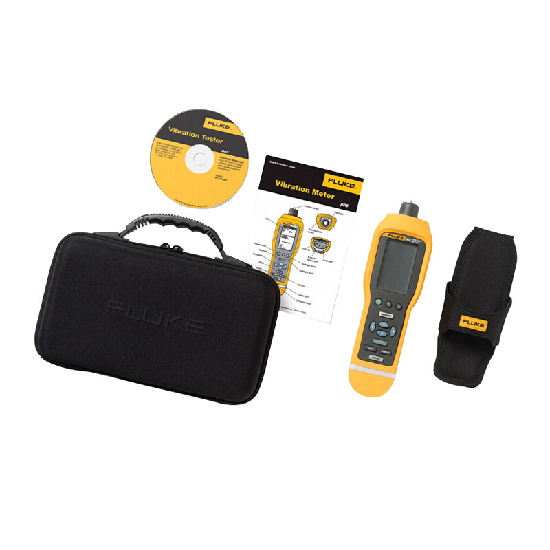 福禄克(FLUKE)805 测振仪 震动烈度仪 加速度 速度 位移 红外测温 3500组数据存储 USB传输 大屏