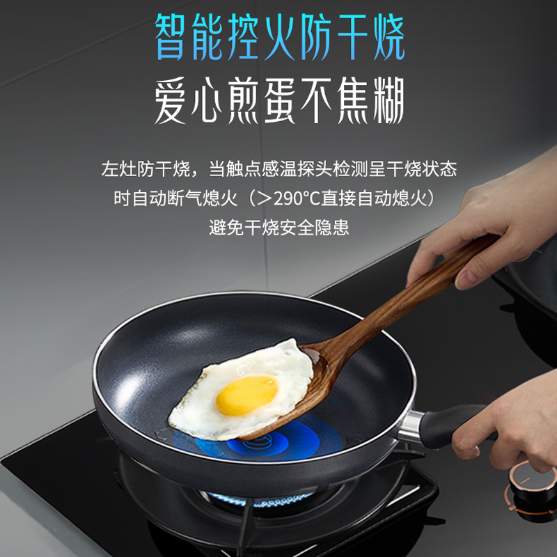 Haotaitai燃气灶JZT-H106天然气5.2kW防干烧定时安全灶左灶防干烧+定时可调底壳换灶无忧保洁炉高清大图