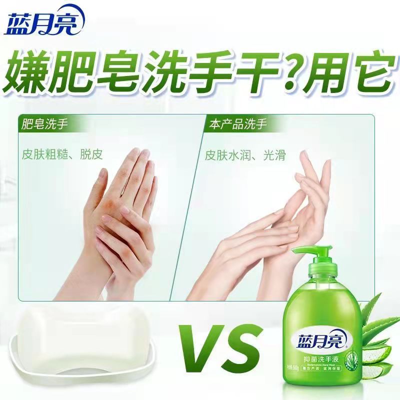 蓝月亮洗手液家用芦荟抑菌清洁温和滋润呵护双手500g
