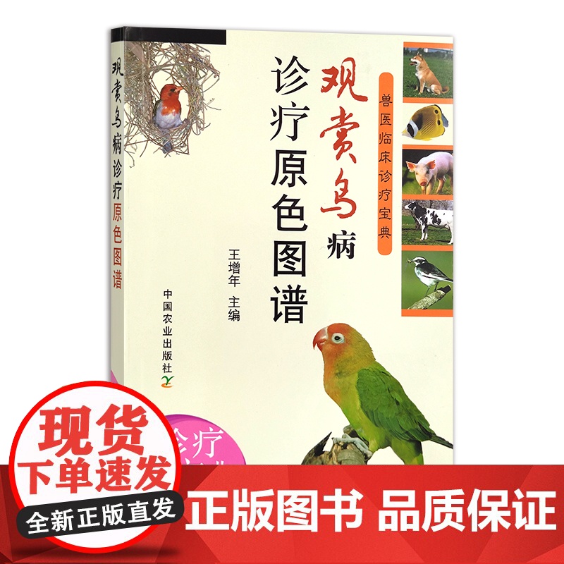 观赏鸟病诊疗原色图谱 王增年 (兽医临床诊疗宝典) 禽病 诊疗 鸟类 花鸟鱼虫 12622高清大图