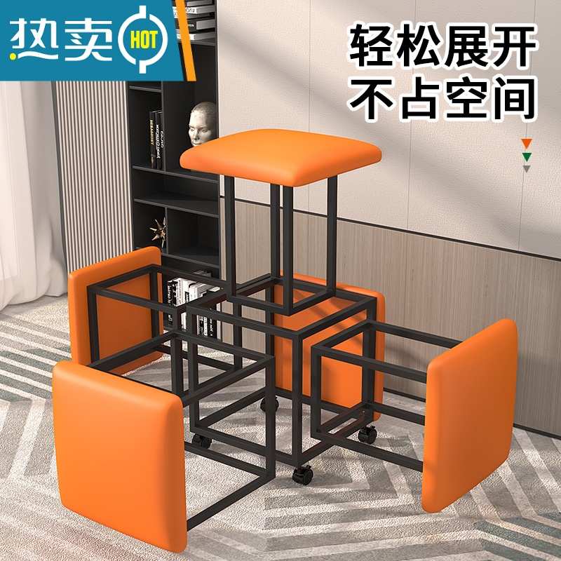 敬平网红魔方凳子组合家用沙发小矮凳板凳换鞋餐桌凳叠放可收纳多功能收纳凳高清大图