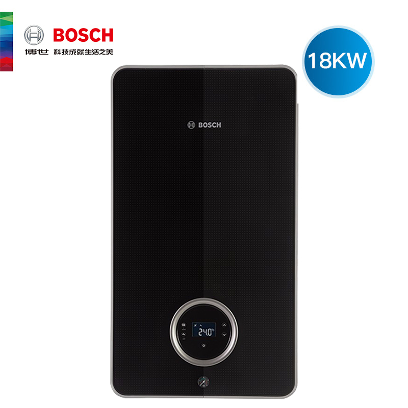博世 (BOSCH) 盖世7200i天然燃气热水器采暖生活两用炉壁挂炉18KW曜岩黑