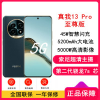 [原封]真我13 Pro 至尊版 湖光绿 12GB+256GB 第二代骁龙7S芯 45W快充 5200mAh长续航5G手机