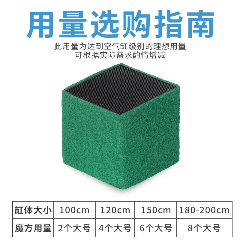 净水魔方鱼缸活性炭过滤材料除水鱼缸过滤器养鱼净水滤材免换水高清大图