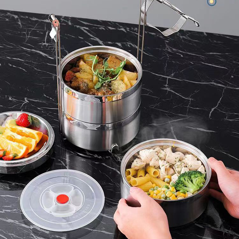 泉好 三层保温饭盒 QHC-1603 套高清大图