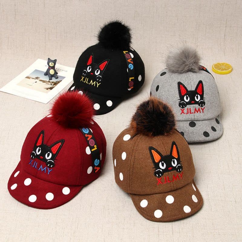 [促销]宝宝保暖帽子秋冬季男童鸭舌帽婴儿帽子春秋女童可爱帽子1-2岁图片