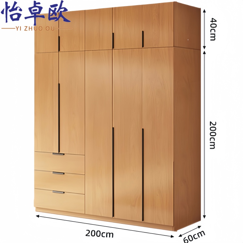 怡卓欧实木衣橱高清大图
