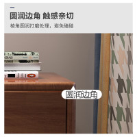 域赢实木边柜活动柜床头柜子三抽柜桌下抽屉柜文件柜资料柜斗柜胡桃色