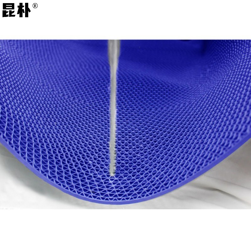 昆朴PVC镂空防滑垫 蓝色 4.0mm宽1.2m B5012 米高清大图
