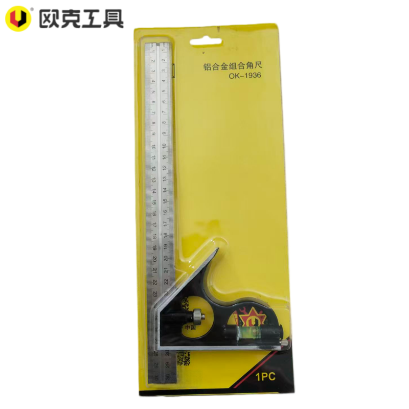 欧克 铝合金移动组合角尺直角尺拐尺 30cmOK-1936 30cmOK-1936