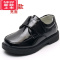 可莉允儿童男童男孩子中小学生幼儿园学校礼仪表演亮镜光面圆头黑色皮鞋运动休闲鞋