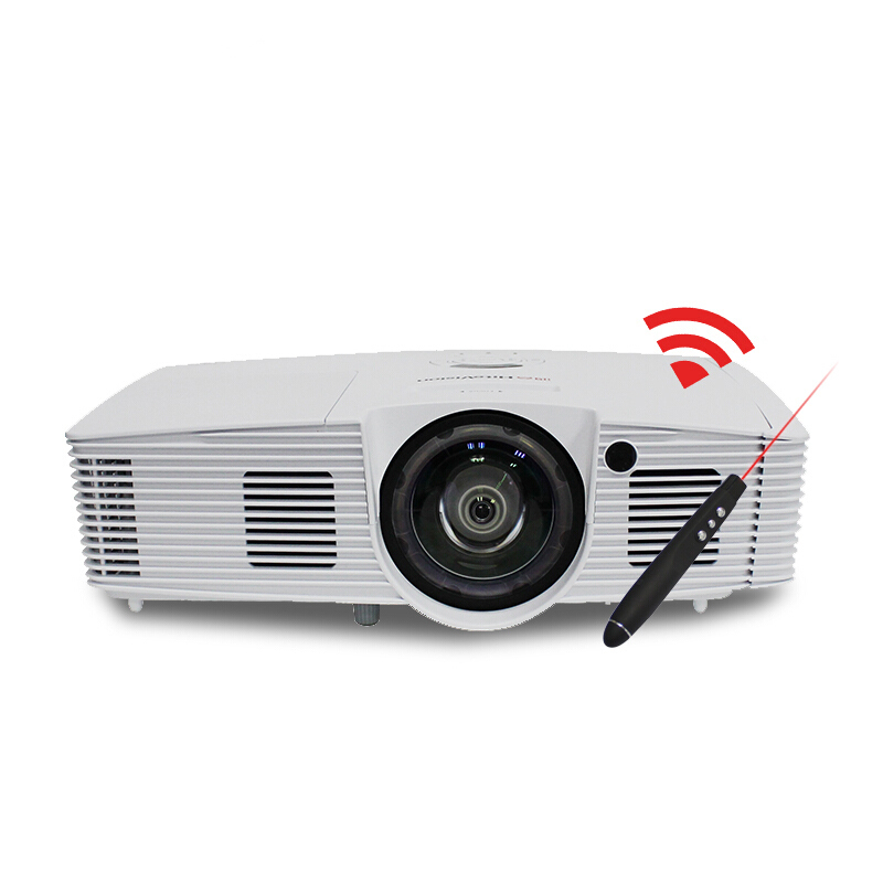 鸿合hitevision短焦投影机无线办公商务教学家用d586投影仪