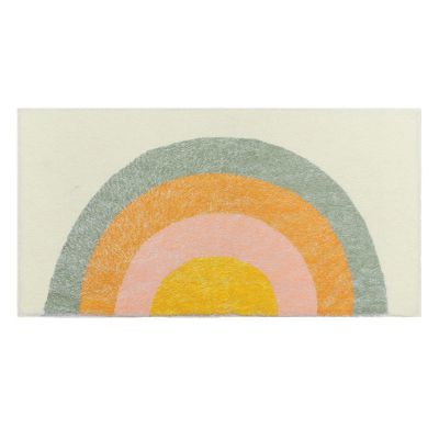 暖色彩虹 60x120CM[加厚绒面] 儿童房间地毯简约可爱客厅卧室床边毯防摔游戏爬行可机洗