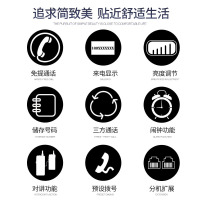 飞利浦(PHILIPS)无绳电话机 无线座机 子母机 办公家用 中文菜单 双免提 扩展子机 DCTG192白色