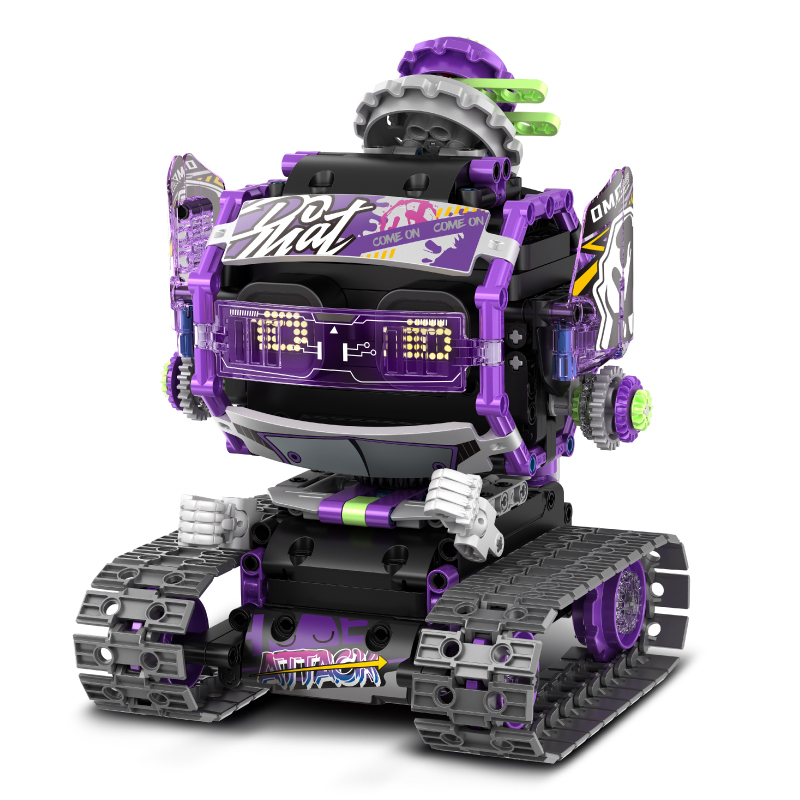 万致8058积械机器人电竞少女三合一编程遥控电动拼装模型