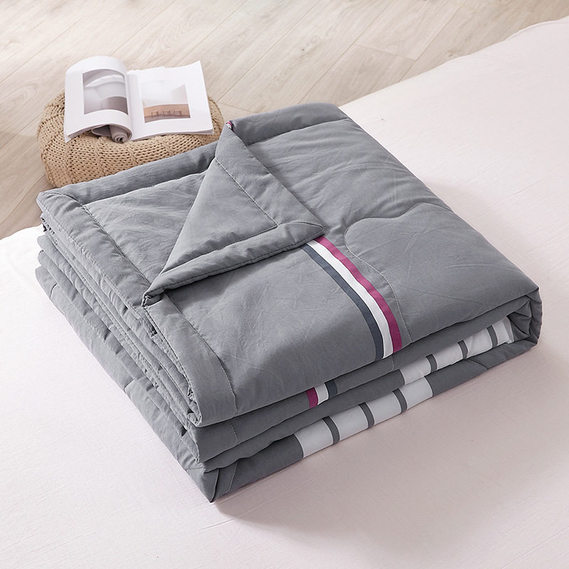 水 洗 棉夏被1 1.5*2.0m 蓝色条纹，可备注其他颜色