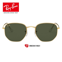 RayBan雷朋新款太阳镜时尚街头气质不规则墨镜0RB3548 919631金黄色镜框深绿色镜片