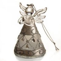 银色镶钻北海道玻璃工艺品 祈福天使居家摆设玻璃工艺品