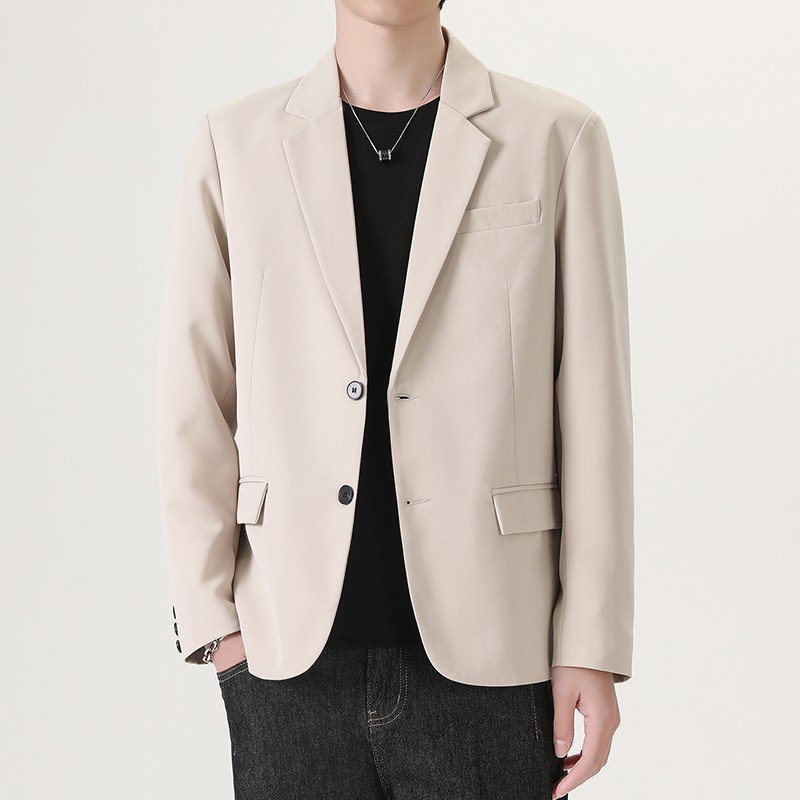 啄木鸟轻熟风西装外套男士商务休闲西服2025新款秋冬季正装礼服服高清大图