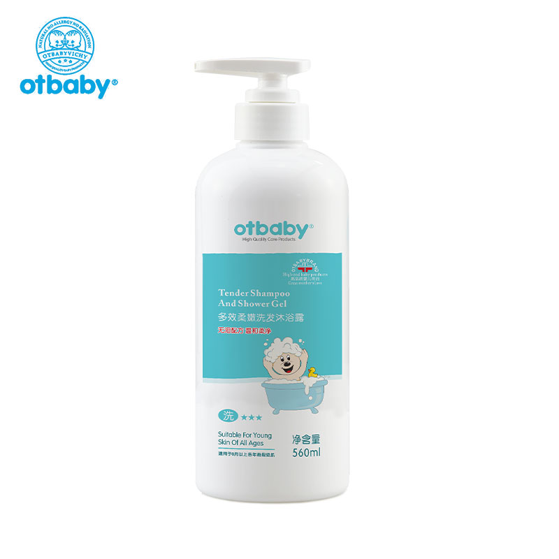 otbaby 多效柔嫩洗发沐浴露 560ml YA21泡沫细腻温和滋养1瓶搞定高清大图