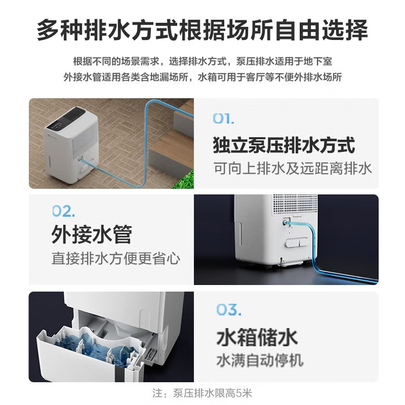 美的(Midea)除湿机/抽湿机 除湿量70升/天 正负离子净化 仓库地下室泵压排水工业吸湿器CF70BD/N8-DL1高清大图