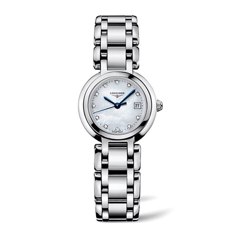 LONGINES 浪琴心月系列钢带女士石英表L8.110.4.87.6